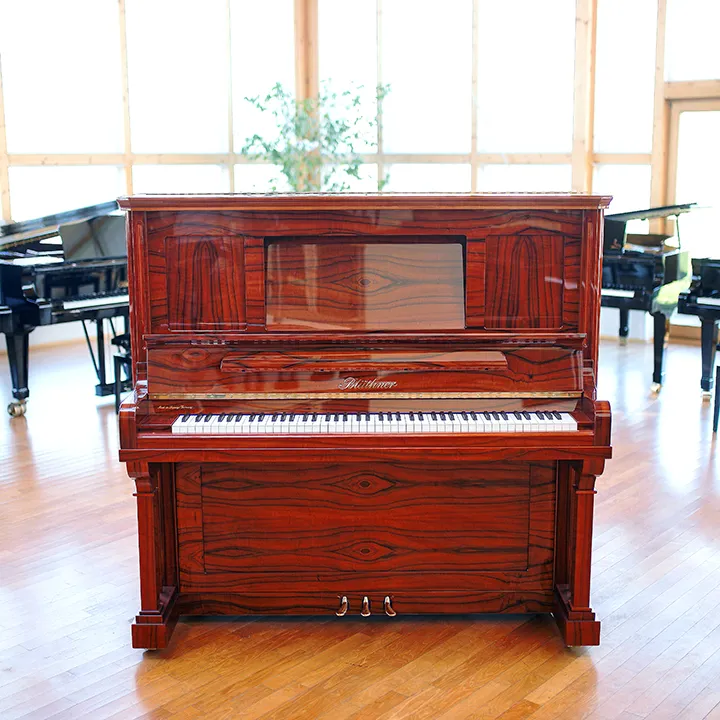 拋光 Bubinga 木皮 Blüthner Model S 直立鋼琴